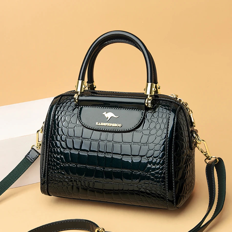 Borsa da donna in pelle di coccodrillo, nuova moda 2024, borse a tracolla da donna di lusso firmate, borsa da ragazza retrò alla moda, portafoglio Bolsas
