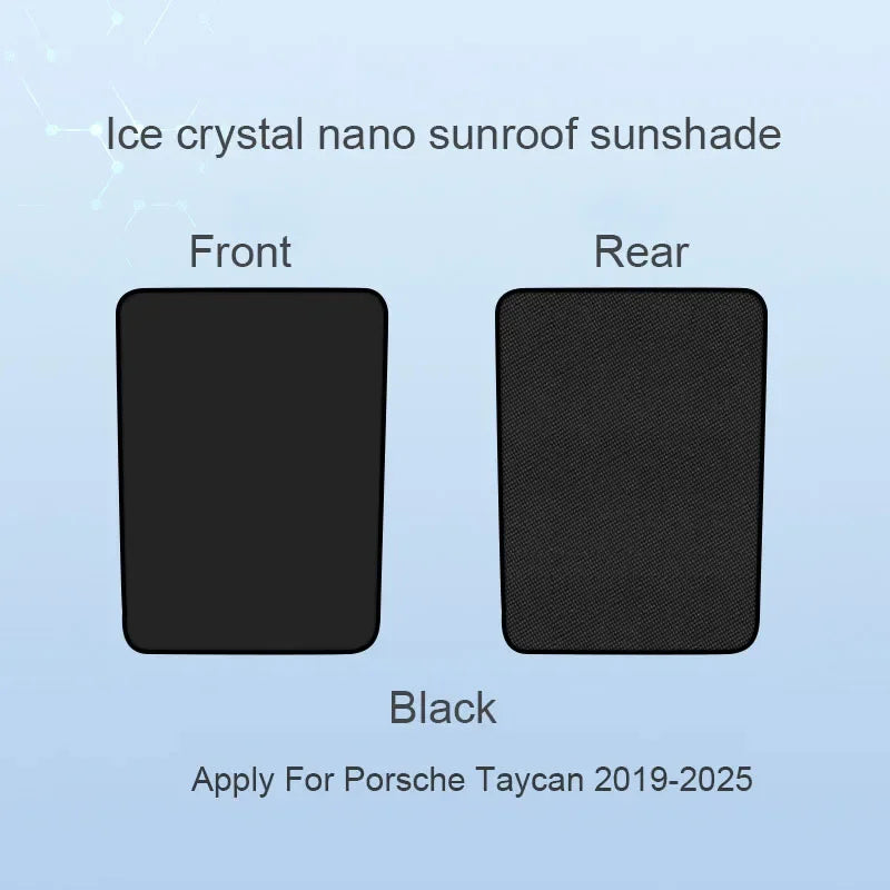For Porsche Taycan 2019-2025 Car Ice Crystal Sunroof Sunshade Skylight Roof Heat Insulation Shading Interior Auto Accessory