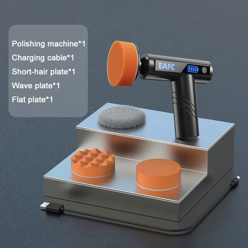 EAFC Wireless Car Polisher Handheld Polisher 4500mAh Car Polishing Waxing Machine Power Tool for Car Body Cleanig Waxing Repair