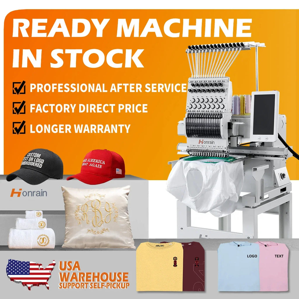 Macchina da ricamo computerizzata a testa singola multifunzione ad alta velocità per ricamo su piano, cappelli e capi pre-confezionati, direttamente dalla fabbrica