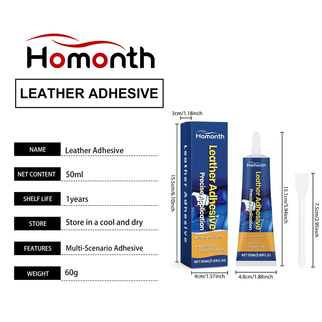 Car Interior Leather Repair Glue Adhesive Strong for Automotive Seats Steering Wheel Sofa & Furniture Quick Dry Flexible Bond