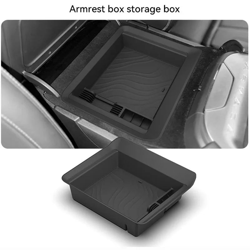 For Nissan Patrol Y63 for Armada 2025-2026 Non-Refrigerator Version Center Console Armrest Storage Box Organizer Car Accessories