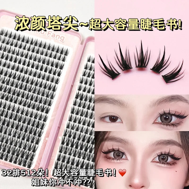 MIAOJIE Hoge Kwaliteit Beauty Wimperboek 32 Rijen Wimpers 384 Stuks Wimperclusters