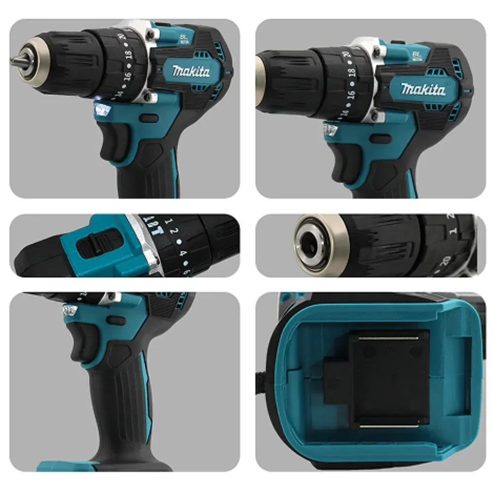 Makita 100% Original DDF487 Trapano Avvitatore a Batteria 18V, Avvitatore a Percussione Elettrico Brushless, Utensile Elettrico Ricaricabile