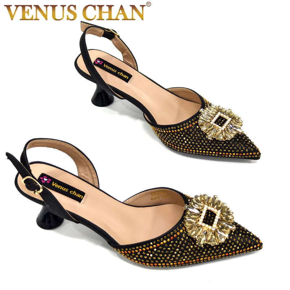 Sandali da donna nigeriani di alta qualità, stile italiano, sandali da donna africani, scarpe di lusso firmate, scarpe da donna 2025