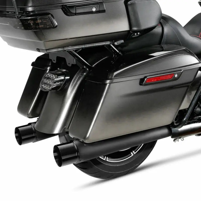 Motorcycle 4" Slip On Mufflers Dual Exhaust Pipes For Harley Touring Road King Road Glide Electra Glide 1995-2016 Black/Chrome