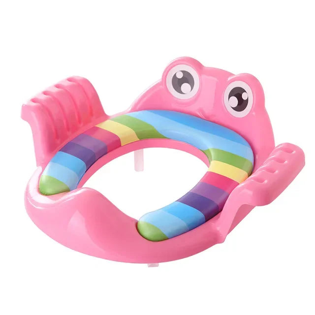 Riduttore per WC per bambini con scaletta, seggiolino da allenamento regolabile, comodo, a forma di cartone animato, per bambini
