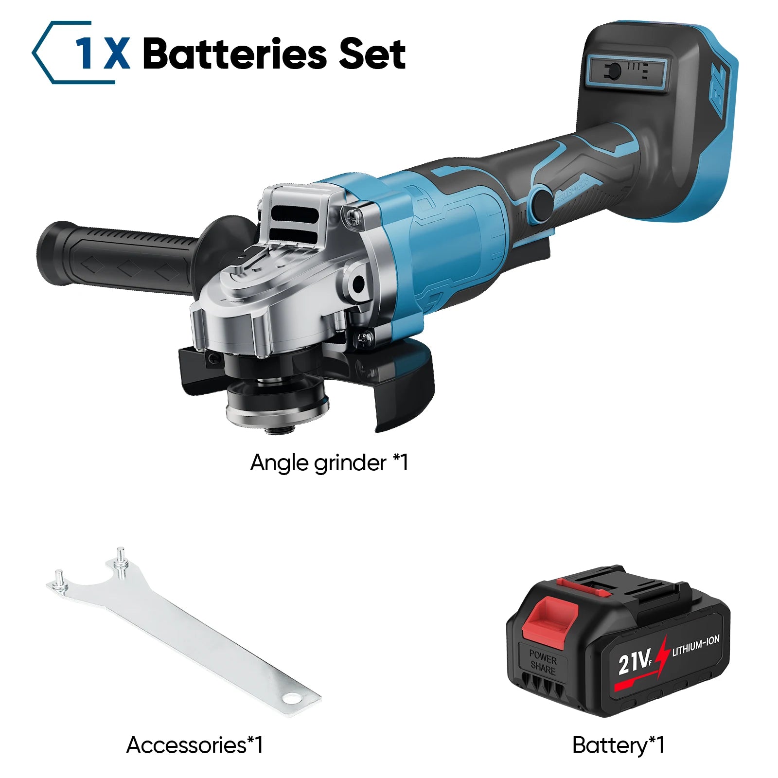 12000 RPM 125 MM borstelloze elektrische haakse slijper met variabele snelheid, snijmachine, houtbewerkingsgereedschap voor Makita 18V-accu