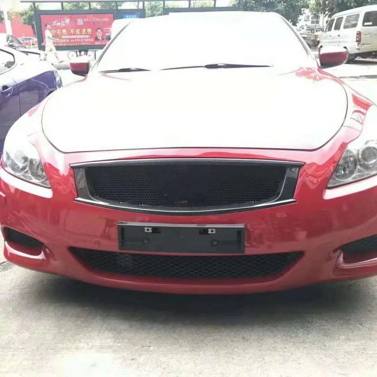 Product Customization Luxury Comfort Carbon Fiber Front Grill Cover forInfiniti G37 Coupe 2013 Fitting Rear Bumper Carbon Black