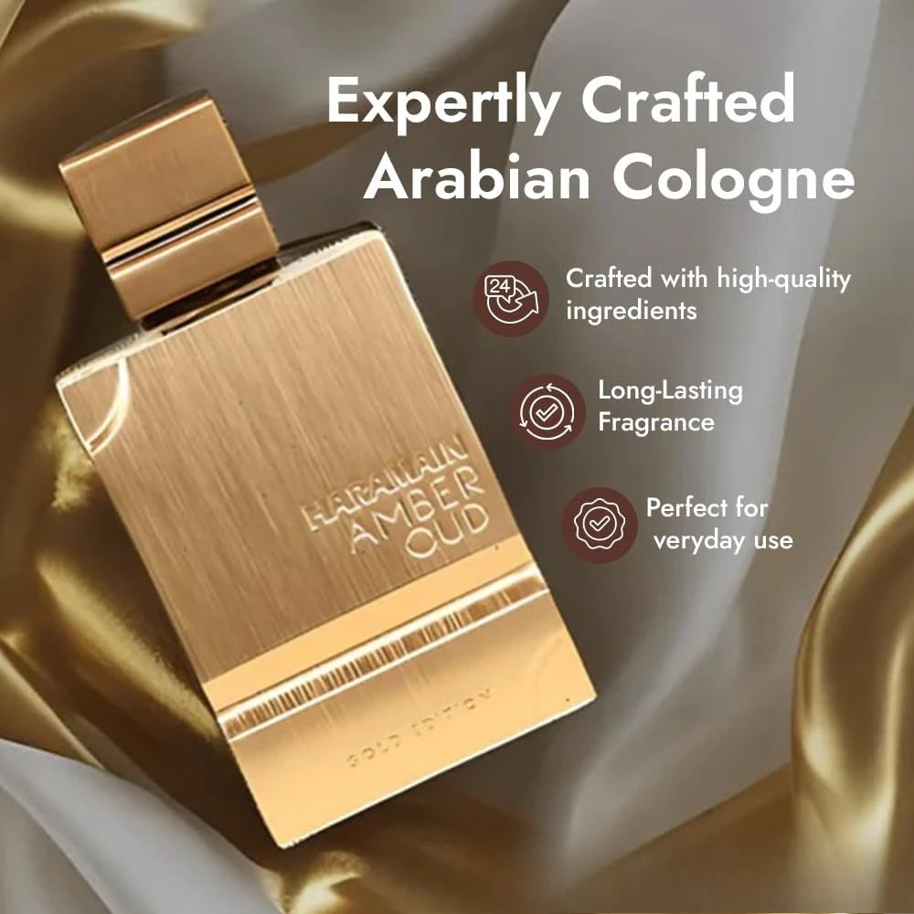 60ML Unisex Luxury Perfume High Quality Long Lasting Arabic Dubai Gold Fragrance Pheromones Attract Scent