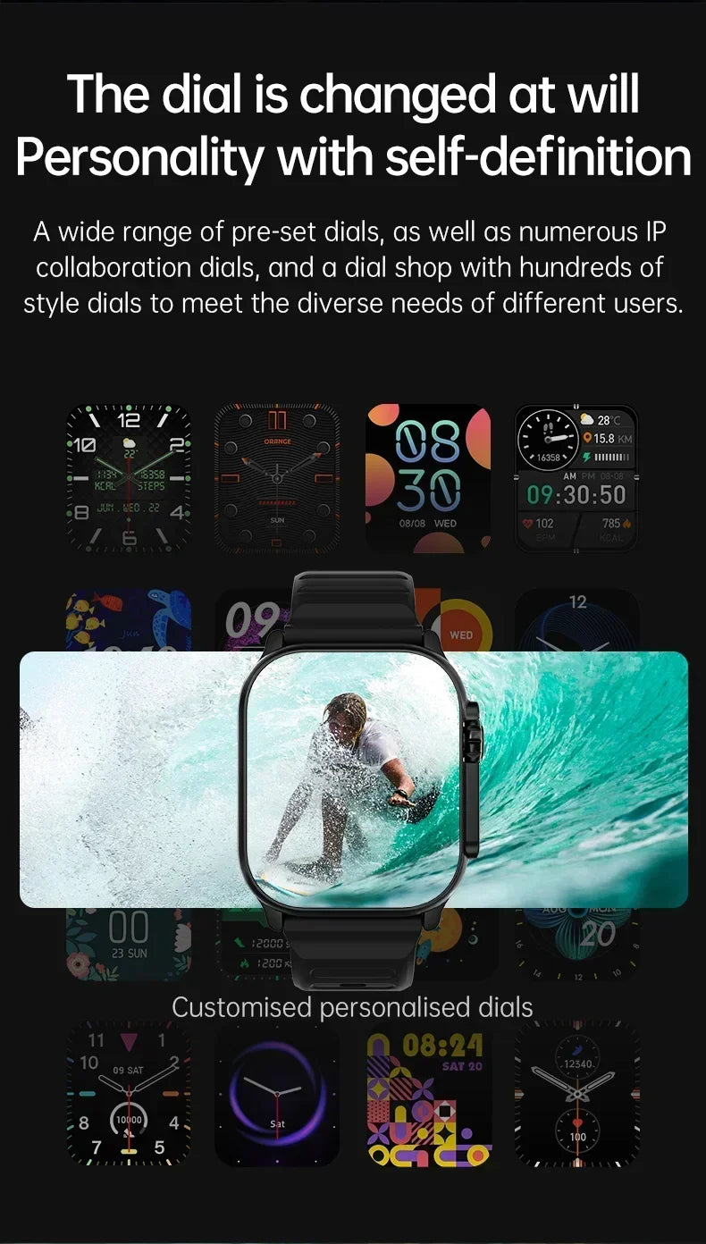 Smartwatch Watch 8 Ultra Watch Ultra Gen 2 IWO NFC Chiamata Bluetooth Frequenza Cardiaca Impermeabile 2,2 Pollici Orologio Fitness Wireless Nuovo 2026