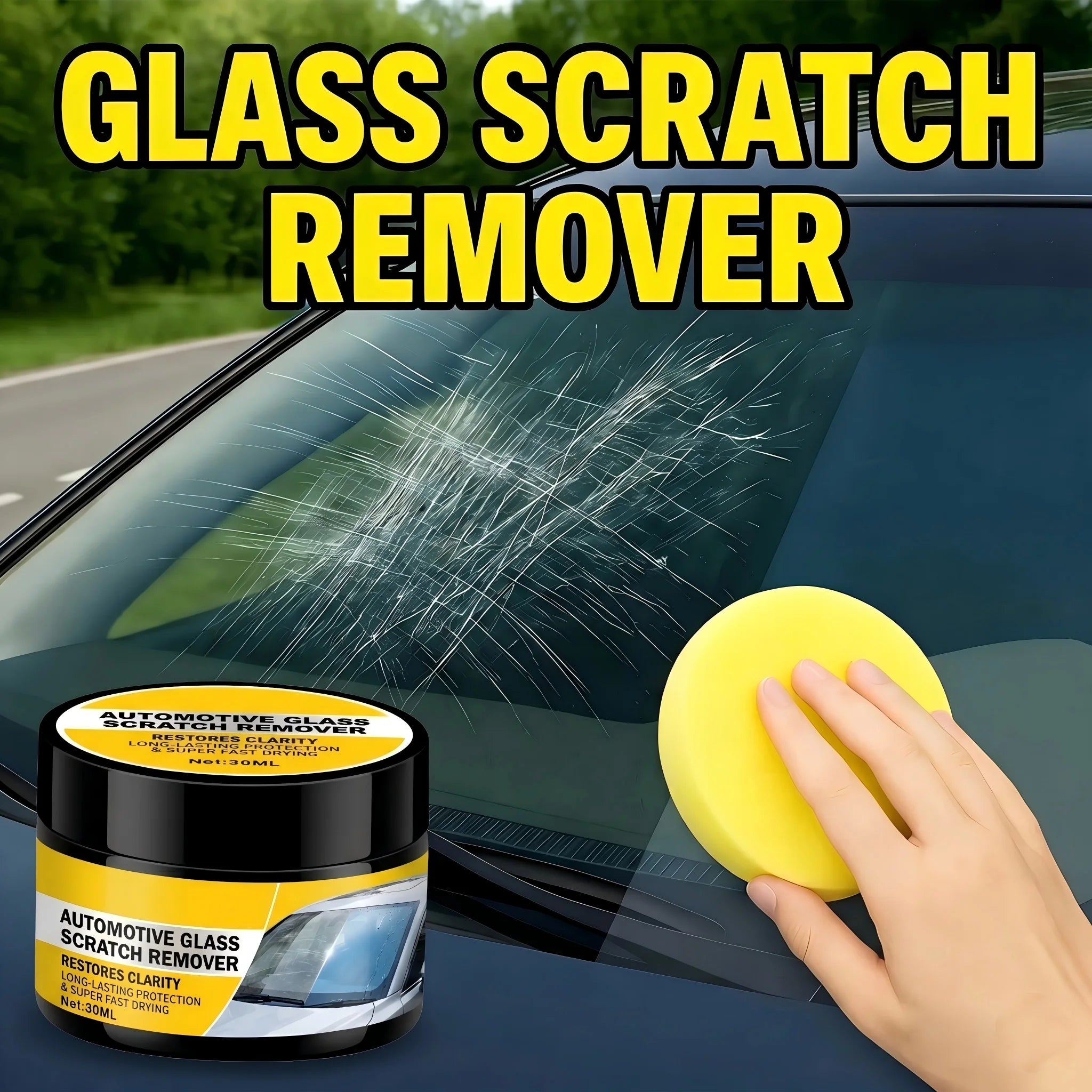 Car Glass Polishing Compound Windshield Scratch Repair Agent Mirror Brightening Restorer Multi-purpose Renovation Paste