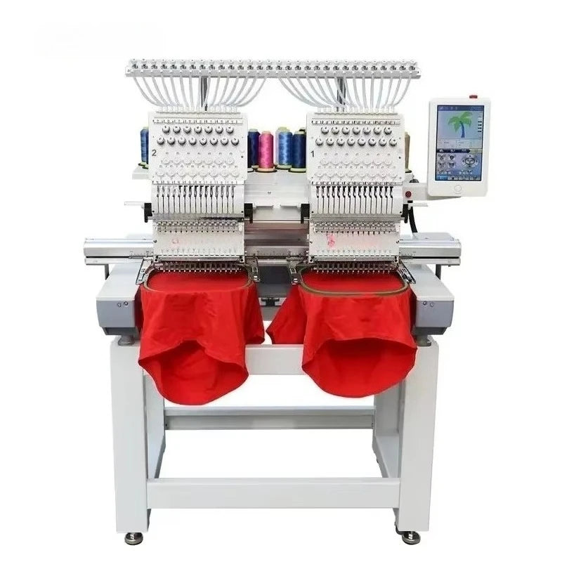 Consegna a Domicilio Automatica 15 Aghi 2 Teste Macchina da Ricamo Industriale per Cappelli Multifunzionale Computerizzata
