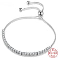 Bracciale Argento Sterling 925 Amore Elegante Zircone Tennis Catena di Cristallo per Donne Moda Nobile Fidanzamento Matrimonio Glamour