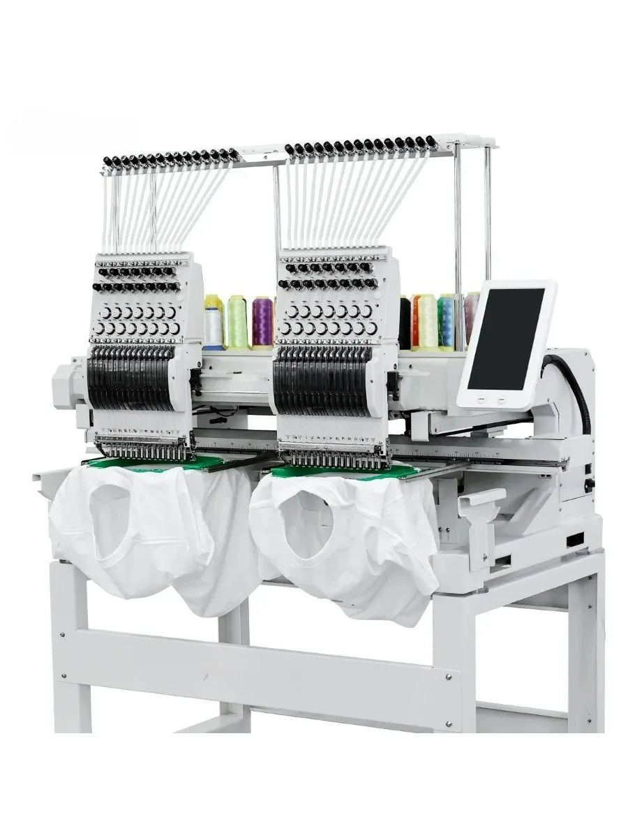 Macchina da ricamo professionale personalizzata a 2 teste per uso commerciale e industriale