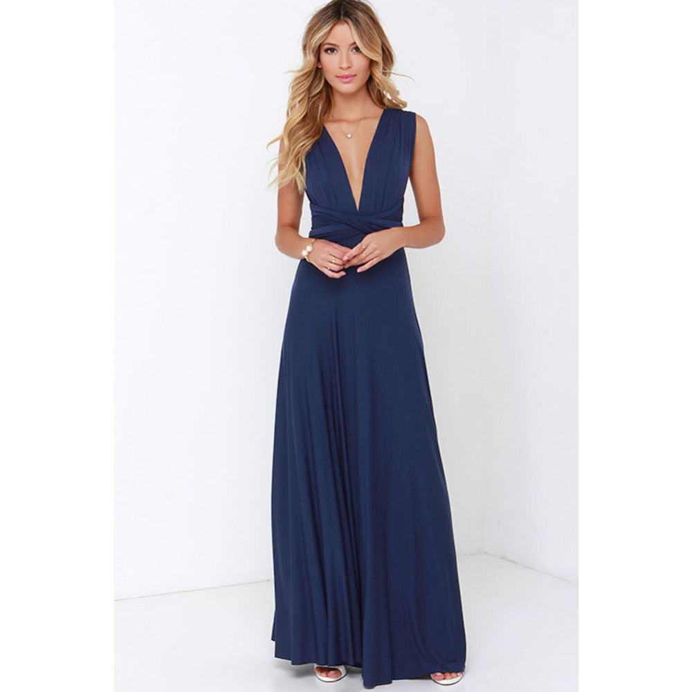 Sexy Vrouwen Multiway Wrap Convertible Boho Maxi Club Rode Bandage Lange Jurk Feest Bruidsmeisje Infinity Robe Longue Femme