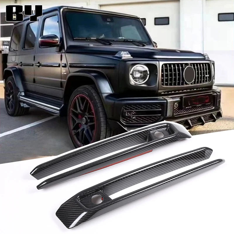 Fit For Mercedes G-Class W464 W463A G63 AMG 2019-2023 Real Carbon Fiber Front Fog Light Lamp Cover Trim Frame Car Accessories
