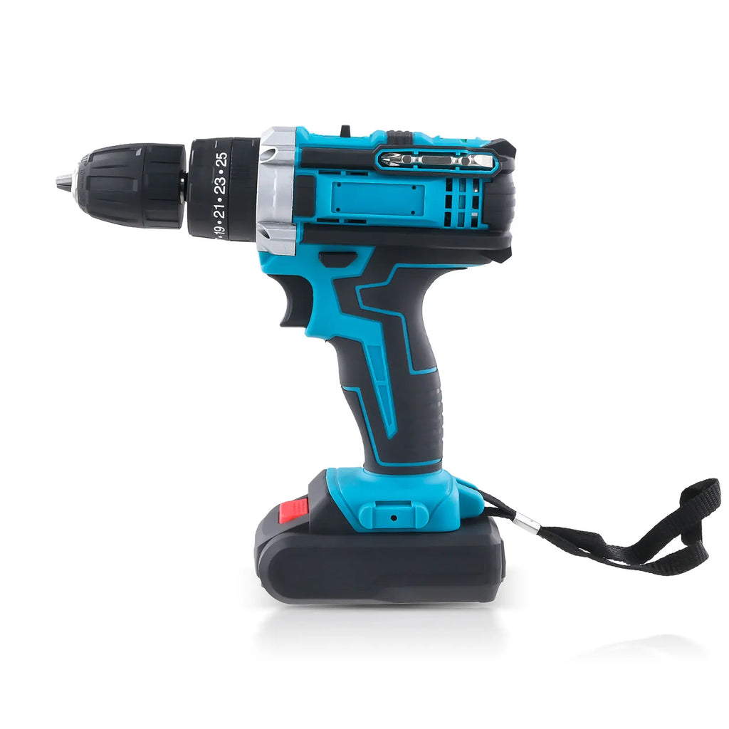 Trapano Avvitatore a Batteria 21V con Funzione a Percussione, Tassellatore Rotante, Trapano a Percussione a 2 Velocità, Set Avvitatore Elettrico con 2 Batterie