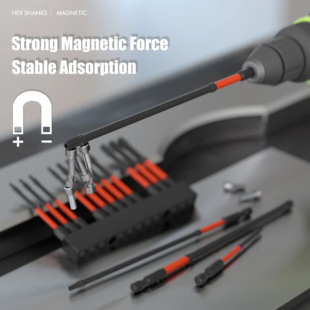 13-delige slagvaste Torx-kop inbussleutel boorbitset, T7-T40 inbussleutelbits S2-staal zeskantschroevendraaierbits met magnetische kop