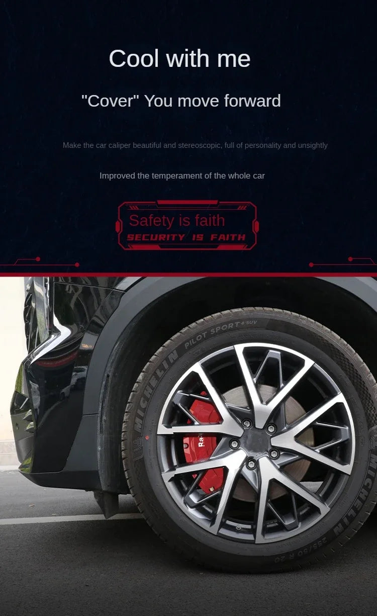 For Audi Car Brake Caliper Cover Aluminum Front Rear Fit RS SQ A1 A2 A3 A4 A5 A6 A7 A8 Q1 Q2 Q3 Q4 Q5 Q6 Q7 Q8 2009-2026