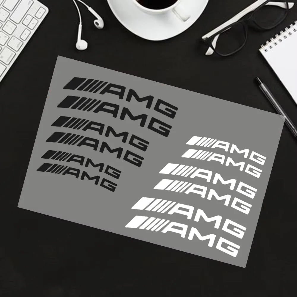 For Mercedes Benz 2021 C /S Class Car Sticker Brake Caliper Sticker Label AMG Logo Personalized Modification Decorative  Sticker