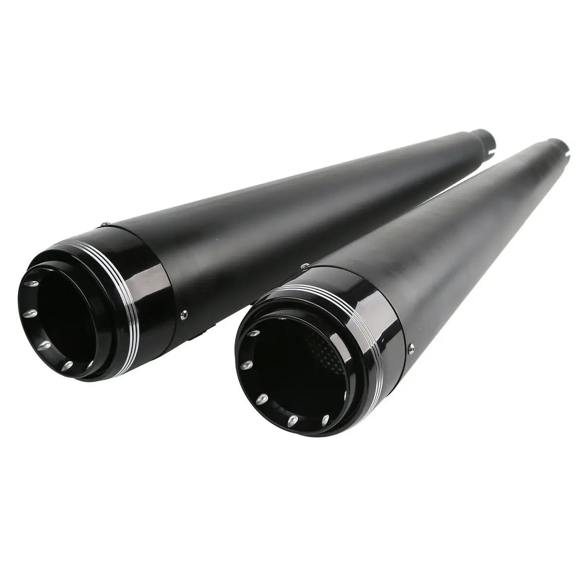 Motorcycle 4" Slip On Mufflers Dual Exhaust Pipes For Harley Touring Road King Road Glide Electra Glide 1995-2016 Black/Chrome