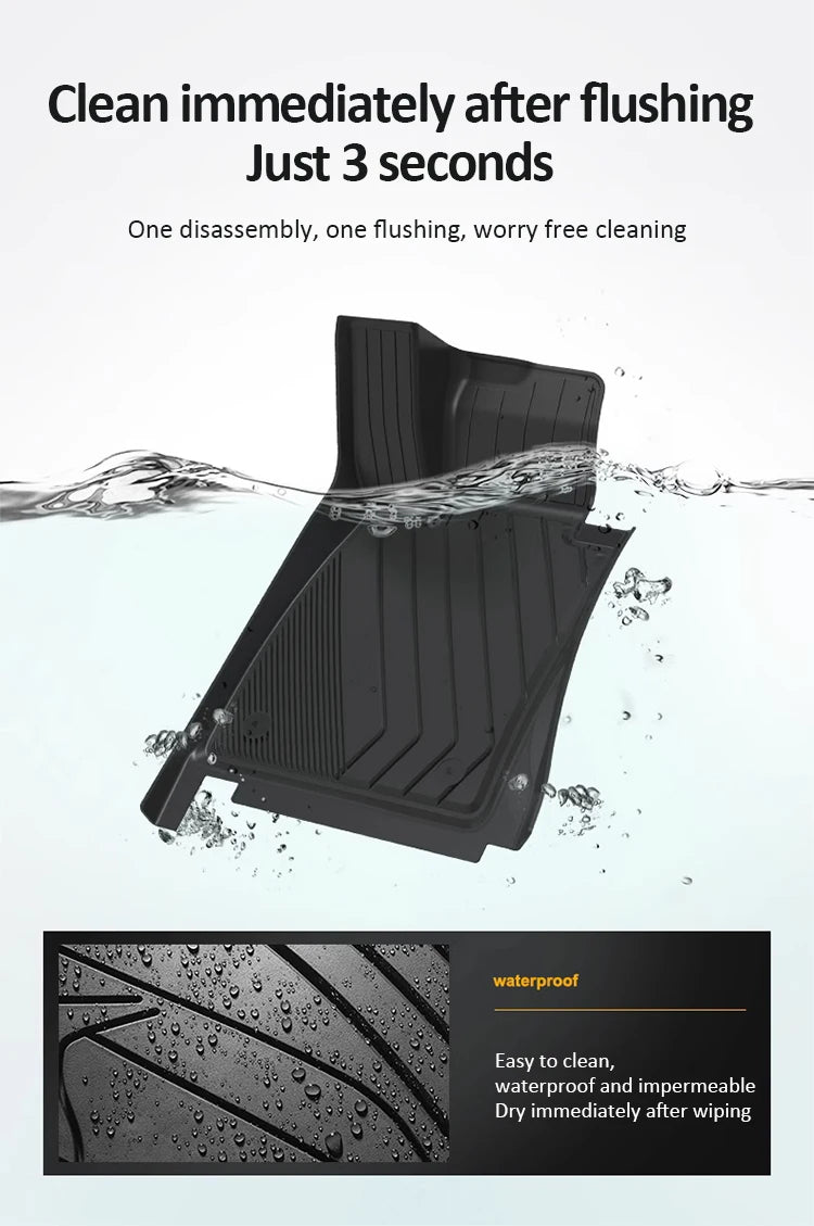 LHD Car Foot Pads For BYD Ti7 Fangchengbao Leopard 7 2025 2026 2027 Accessories TPE Auto Floor Mats All Weather Waterproof Mat