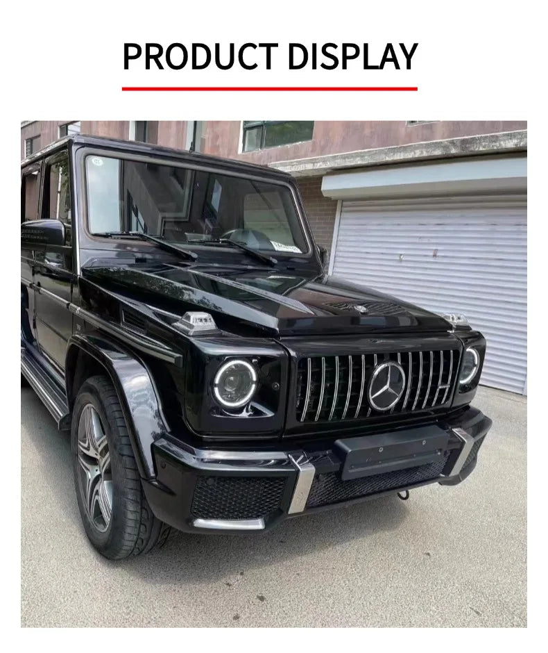 For Mercedes-Benz G-Class W463 G500, G63, G350, G65, G55 Modified With Geometric Headlights, Blackened Old Model Upgraded To New