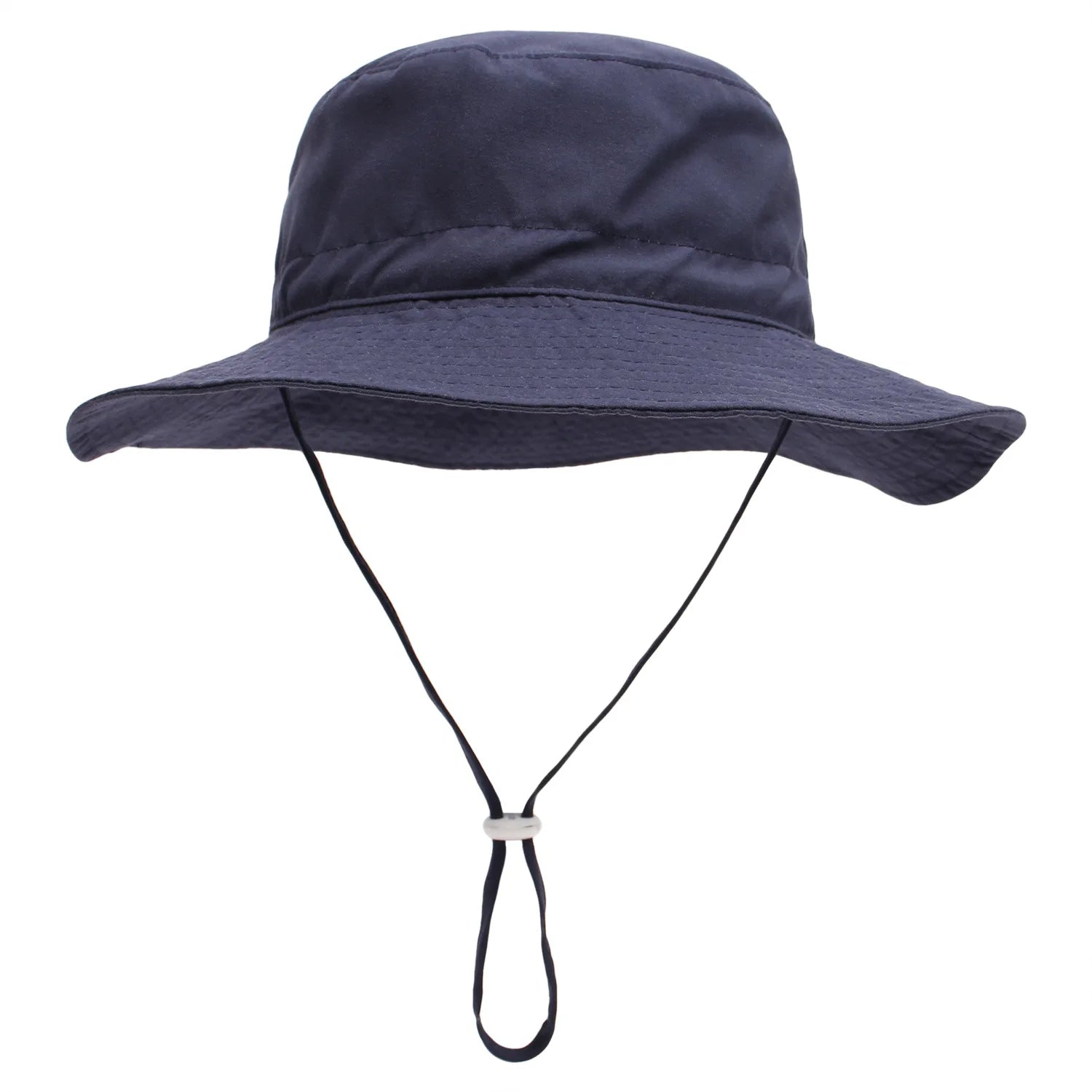 New 2025 children's hats, sun hats, breathable basin hats for boys and girls, beach hats, fishing pure color, simple design