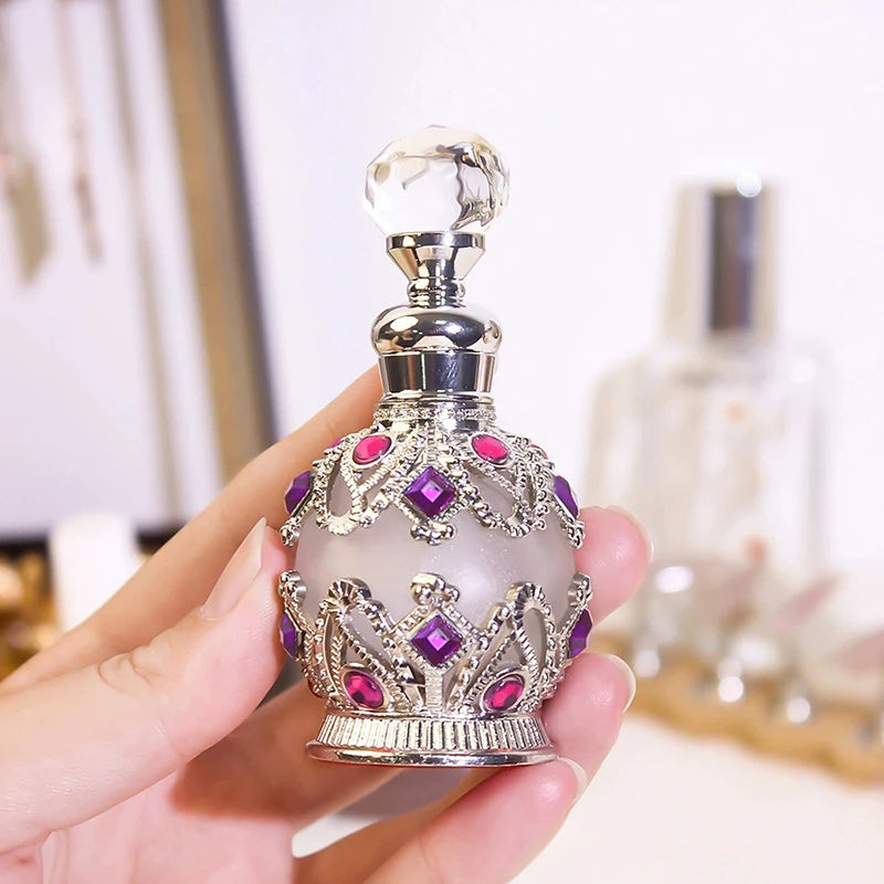 1 STKS Luxe Parfumfles Essentiële Olie Fles 15ml Lege Fles Opbergfles Cadeau Glazen Parfumfles Draagbare Flesjes