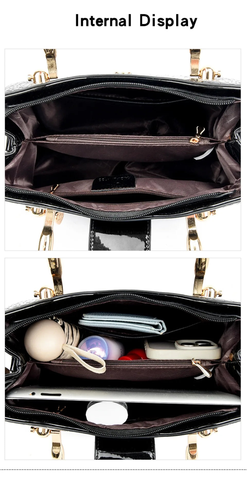 KAIDIFEINIROO Borsa a tracolla casual da donna in pelle PU con tracolla a marsupio, grande capacità, tre strati