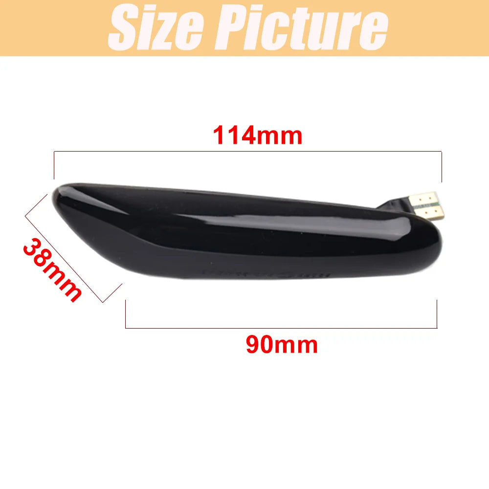 Dynamic LED Turn Signal Light Side Marker For BMW E60 E61 E90 E91 E87 E81 E83 E84 E88 E92 E93 E82 E46 1 3 5 Series X1 X3 2004