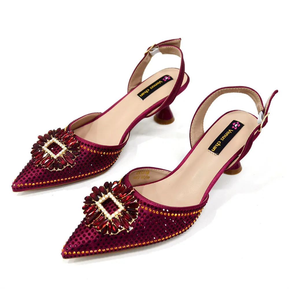 Sandali da donna nigeriani di alta qualità, stile italiano, sandali da donna africani, scarpe di lusso firmate, scarpe da donna 2025