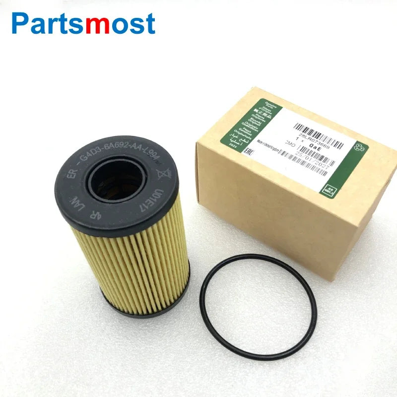 LR073669 JDE37128 2.0 PETROL DIESEL OIL FILTER WITH SEAL FOR RANGE ROVER EVOQUE VELAR DISCOVERY 5 RR SPORT JAGUAR XF G4D36A692AA