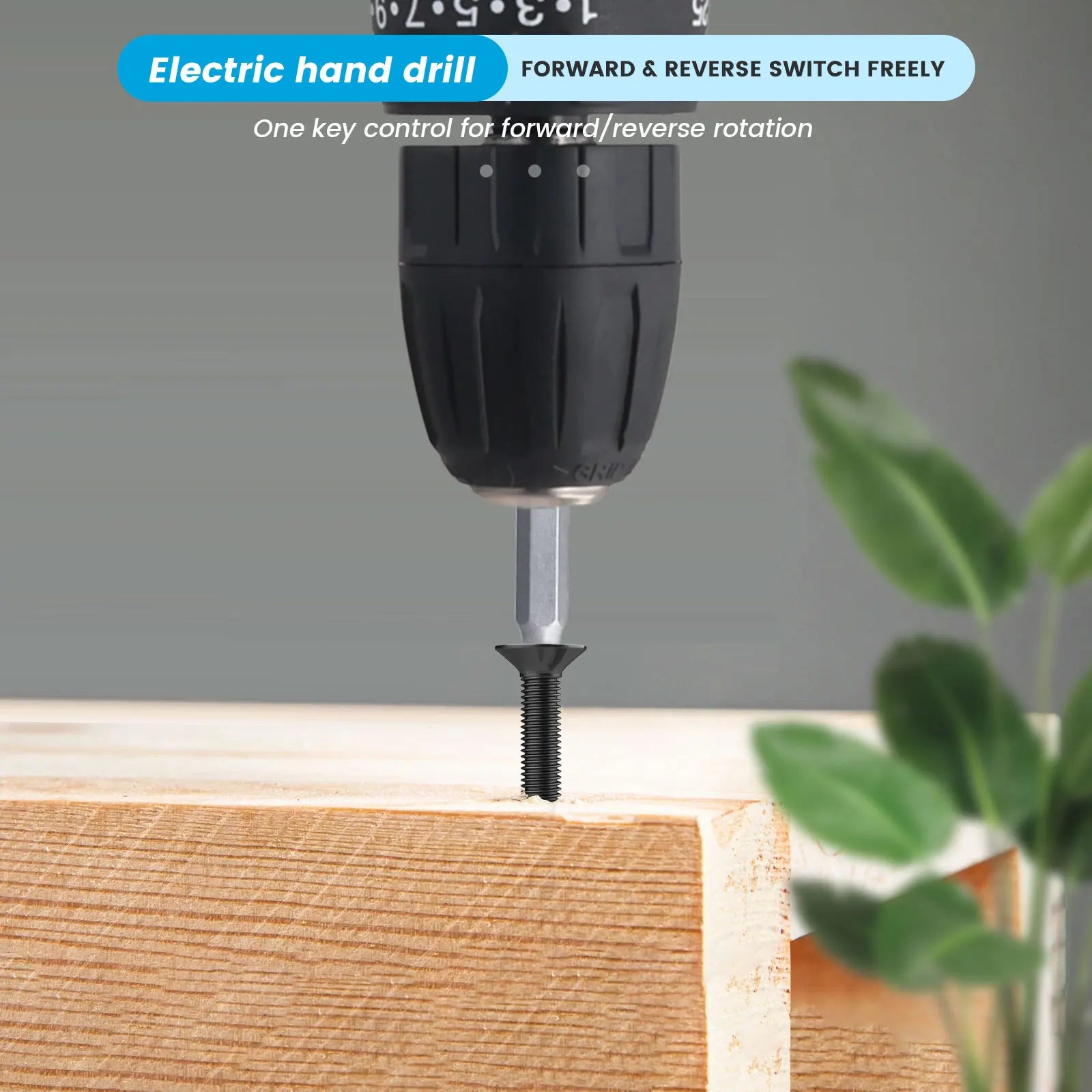 Trapano Avvitatore a Batteria 21V con Funzione a Percussione, Tassellatore Rotante, Trapano a Percussione a 2 Velocità, Set Avvitatore Elettrico con 2 Batterie