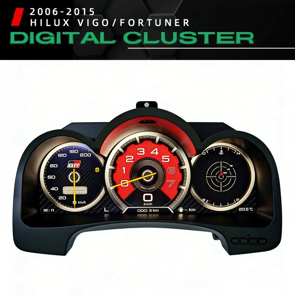 12.3 Inch LCD Car Digital Dashboard For Toyota Hilux VIGO FORTUNER 2005 2006 - 2014 2015 Years Panel Speedometer Virtual Cockpit