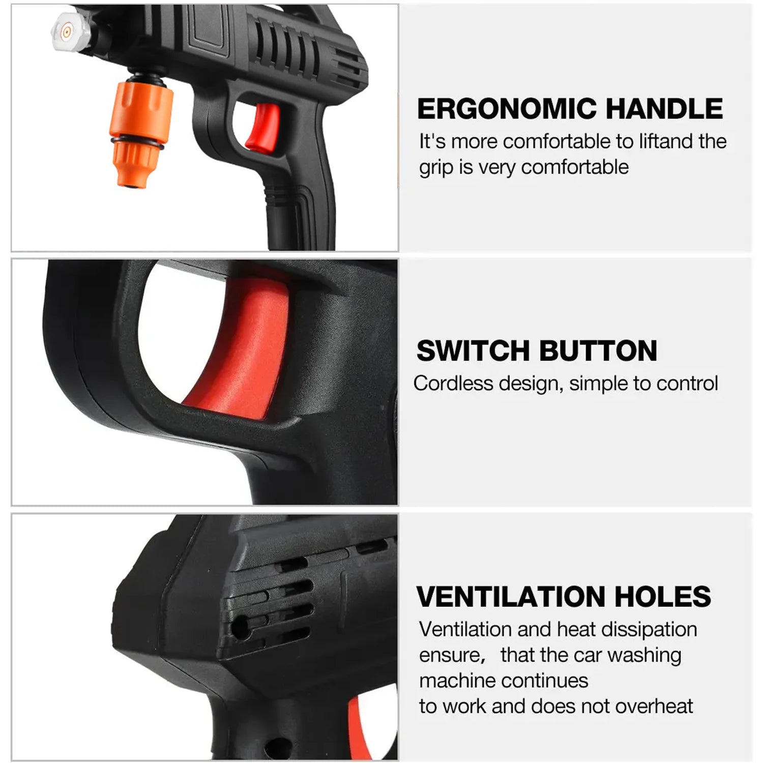 Idropulitrice a batteria da 50 BAR, pistola a spruzzo ad alta pressione da 1500W, utensile elettrico per batteria Makita 21V