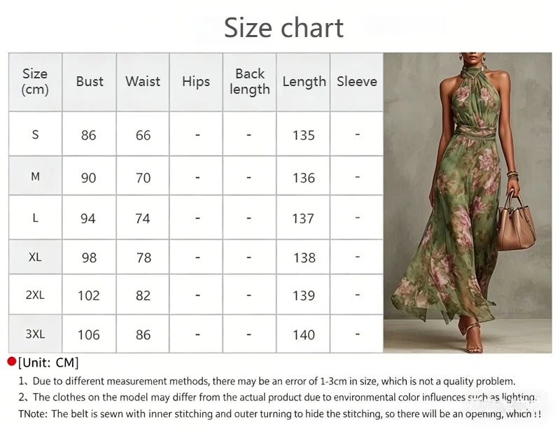 Elegante abito lungo da sera con spacco irregolare in rete arricciata stampata, canotta sexy, senza maniche, con scollo all'americana e chiffon svolazzante