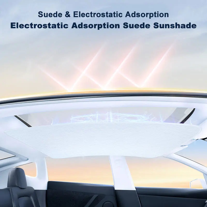 Sunroof Sunshade For Porsche Taycan 2025 Car Accessories 2019~2024 Auto Electrostatic Adsorption Roof Sun Shade Visor Cover Part
