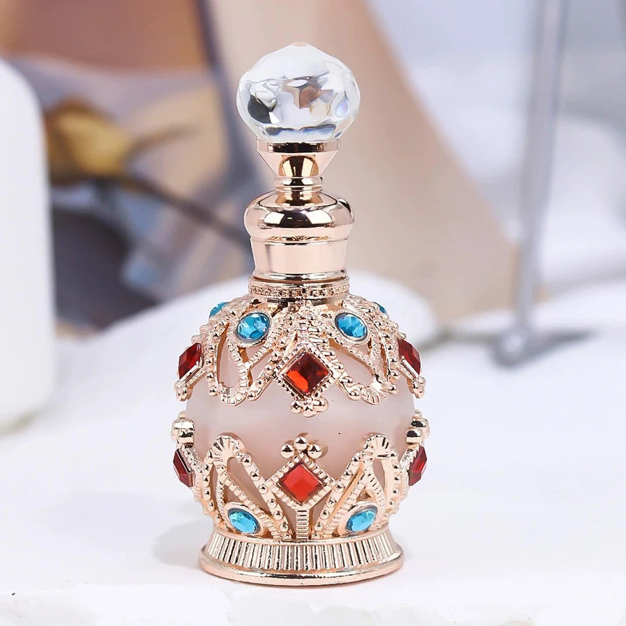 1 STKS Luxe Parfumfles Essentiële Olie Fles 15ml Lege Fles Opbergfles Cadeau Glazen Parfumfles Draagbare Flesjes