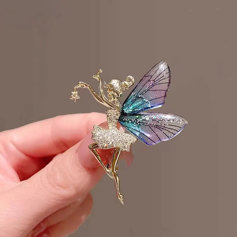 Spille in acrilico trendy da fata elfo farfalla libellula da donna e ragazza, gioielli multicolore in plastica a forma di insetto per feste di compleanno e uso quotidiano