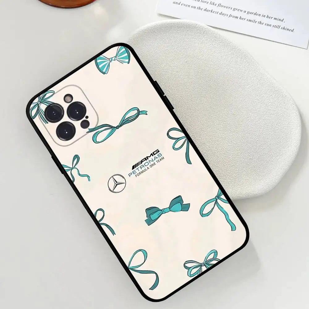 Car M-Mercedes-Ben-z-Backs Phone Case For Iphone 17 16 15 14 13 12 11 Pro Max Plus Black Shell Cover Case