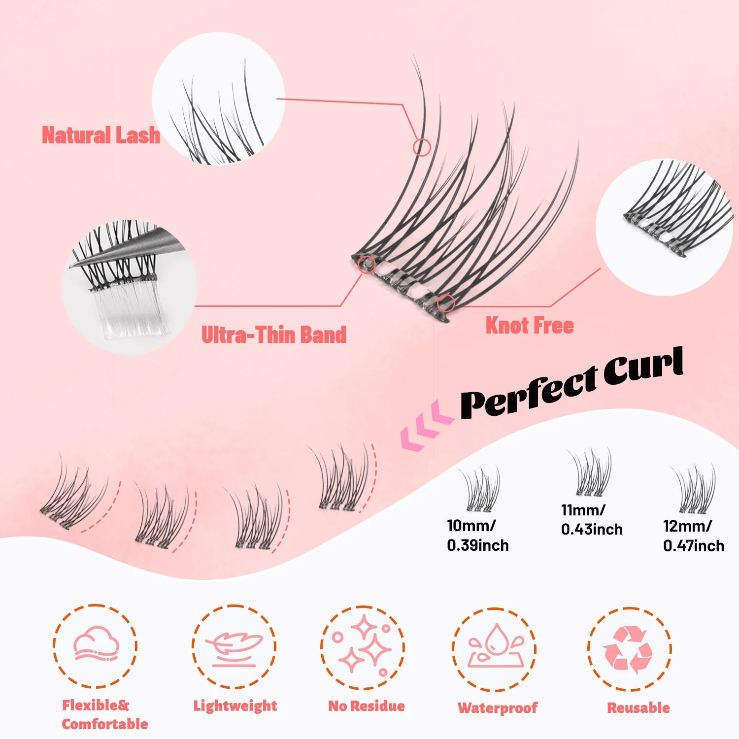 Zelfklevende wimperplukjes, geen lijm nodig, 120 stuks, natuurlijke C-krul zelfklevende wimperextensions, drukwimpers, voorgelijmde wimperplukjes, zelfklevende wimpers