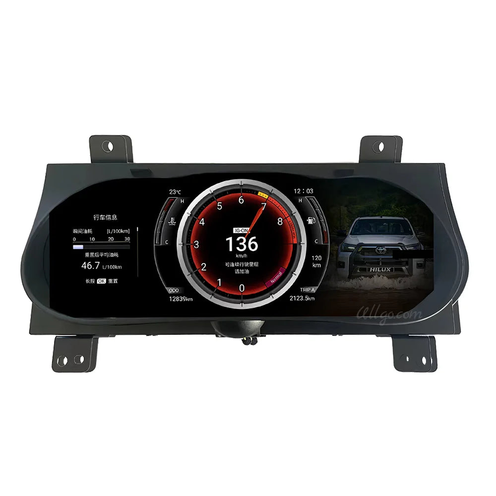Digital Instrument Cluster for Toyota Hilux Vigo Fortuner 2015-2023 Linux Virtual SpeedOmeter