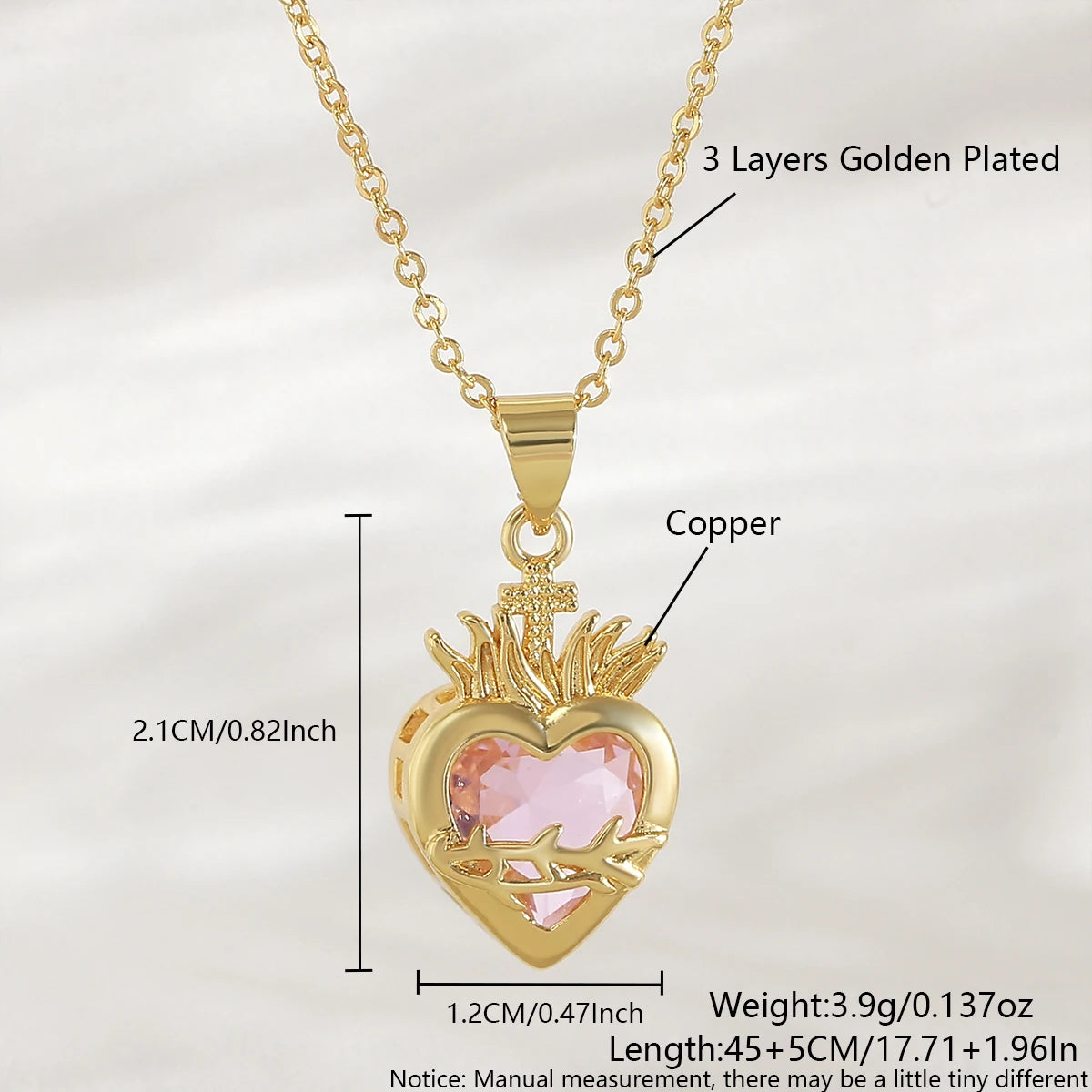 SUNSLL Heilig Rood Hart Kruis Zirkonia Hangers Kettingen Luxe Vrouwen Verguld Romantische Liefde Jubileum Sieraden Geschenken