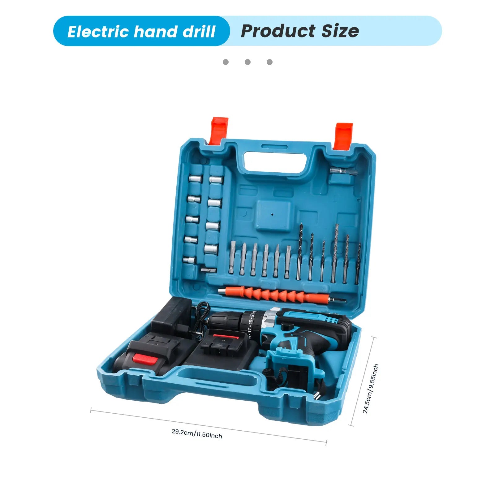 Trapano Avvitatore a Batteria 21V con Funzione a Percussione, Tassellatore Rotante, Trapano a Percussione a 2 Velocità, Set Avvitatore Elettrico con 2 Batterie