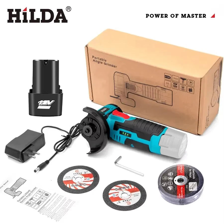 HILDA Mini Smerigliatrice Angolare 12V Ricaricabile Utensile Per Smerigliare Lucidare Macchina Per Smerigliare Per Tagliare Utensili Elettrici A Batteria Al Diamante