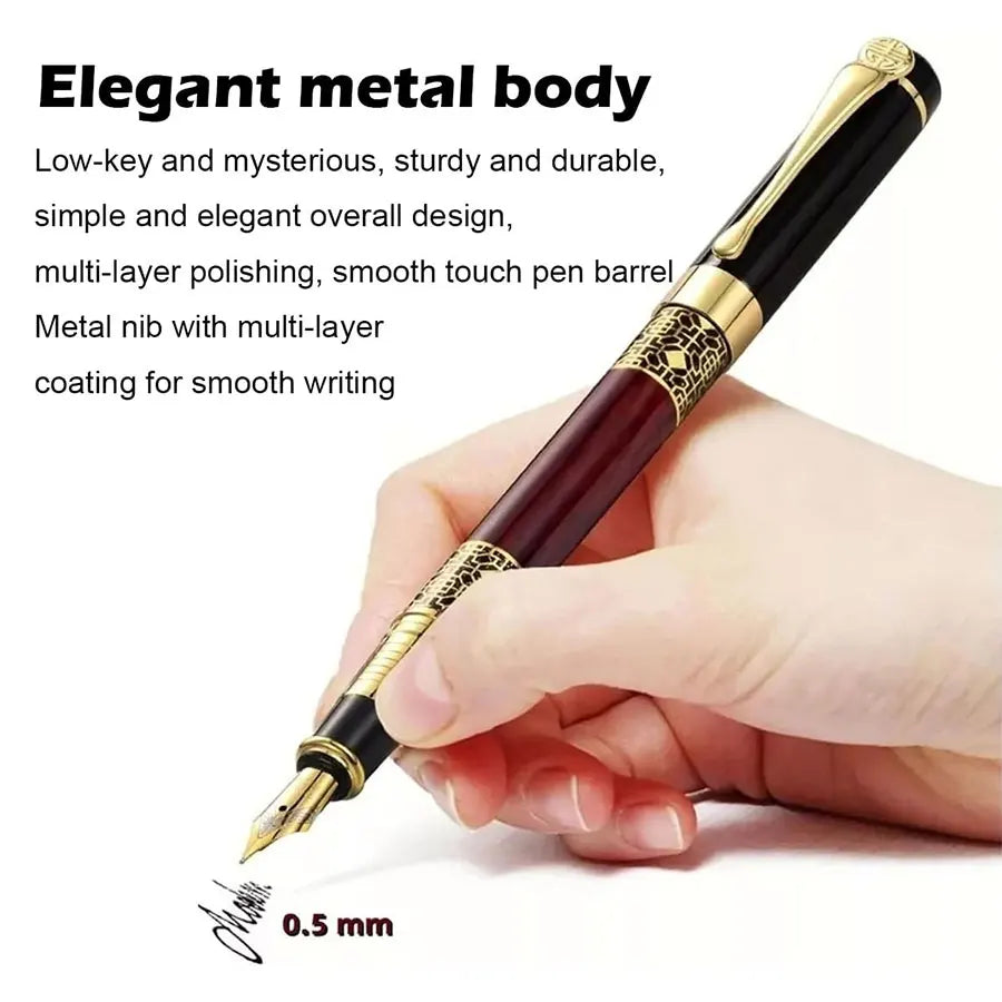 1-100 Stks/Set Retro Metalen Vulpen Vervangbare Inkt Elegant Cadeau voor Schrijven Briefpapier Kantoor Schoolbenodigdheden