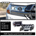 Car For Toyota Land Cruiser Headlight 2016-2021 Upgrade Modified to New DRL Dynamic Turn Signal LED Headlight Auto Accessories
