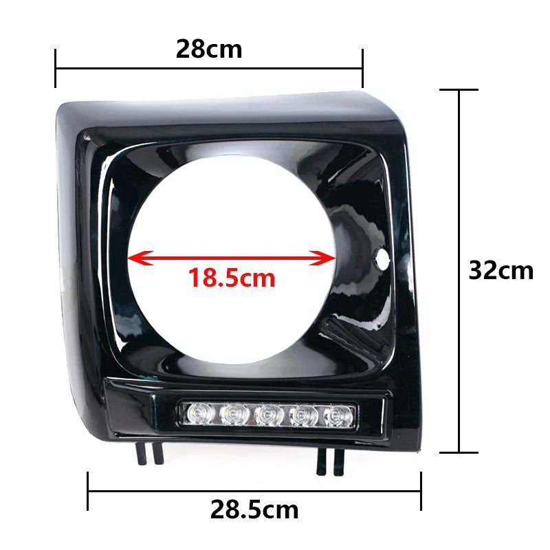 DRL LED Daytime running lights Fog Lamp Cover Black Frame For Mercedes Benz G500 G55 G63 W463 1990-2016 A4638840731 A4638840832